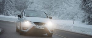 Seat Ibiza Cupra dans la neige